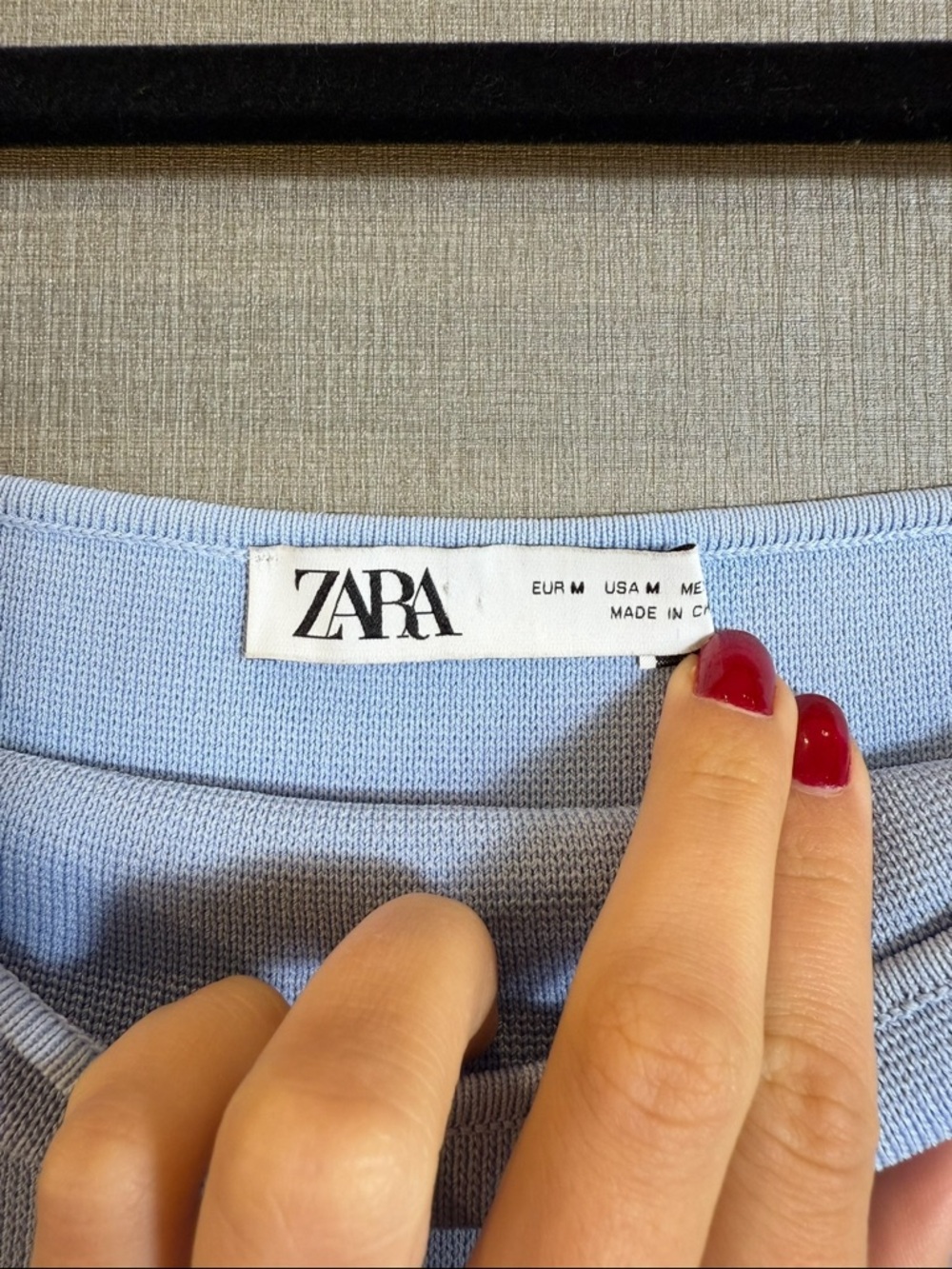 ZARA Baby Blue Bandage Knit Strapless Tube Mini Dress - Picture 5 of 10
